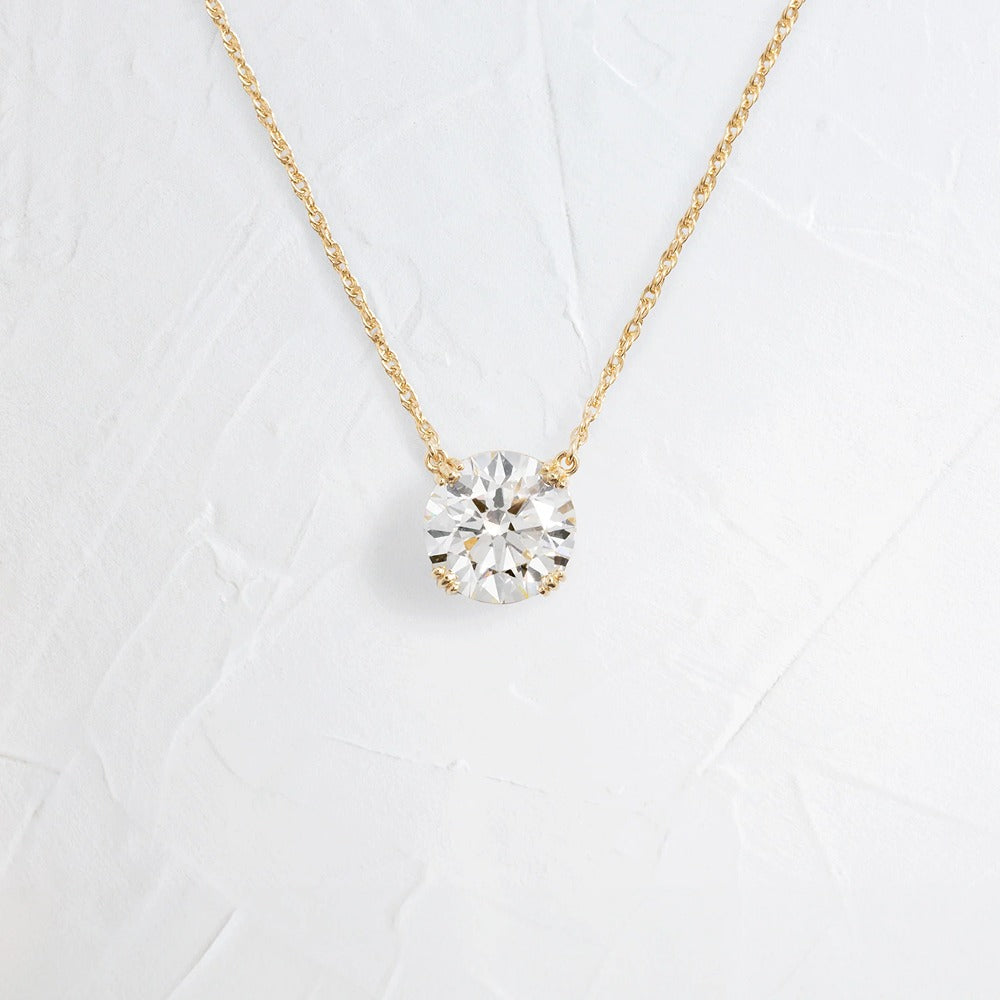 Round Cut Solitaire Moissanite Custom Pendant