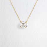 Round Cut Solitaire Moissanite Custom Pendant
