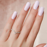 Moissanite Marquise & Round Cut Chevron Shape Wedding Band