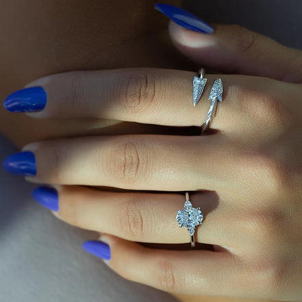 Moissnaite Oval Cut Three Stone Engagement Ring