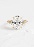 Oval Cut Pave Set Moissanite Engagement Ring