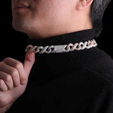 Infinity Moissanite Dual Tone Iced Out Cuban Hip Hop Chain