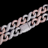 Infinity Moissanite Dual Tone Iced Out Cuban Hip Hop Chain