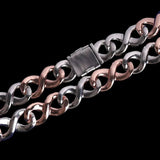 Infinity Moissanite Dual Tone Iced Out Cuban Hip Hop Chain