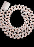 Dual Tone Moissanite luxury Cuban Chain Hip Hop Jewelry