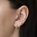 Round Cut Moissanite Hoop Lever Back Earring For Women