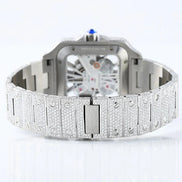 Iced Out Moissanite Skeleton Luxury Wrist Watch For Him