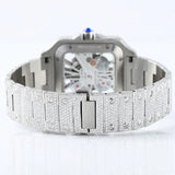 Iced Out Moissanite Skeleton Luxury Wrist Watch For Him