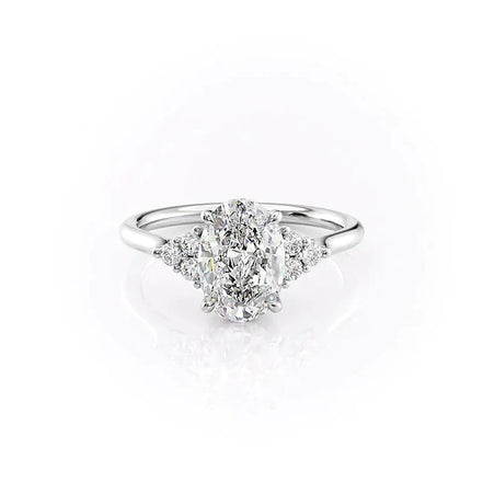 Seven Stone Oval Cut Moissanite Anniversary Ring