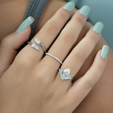 D Color Moissanite Seven Stone Pear Cut Anniversary Day Gift For Her