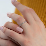 Round Cut Moissanite Eternity Wedding Ring