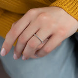 Round Cut Moissanite Eternity Wedding Ring