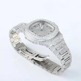 D Color Moissanite Stainless Steel Hip Hop Watch Gift For Men