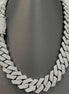 Round Cut Moissanite 22mm Miami Cuban Link Chain