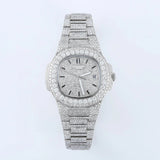 D Color Moissanite Stainless Steel Hip Hop Watch Gift For Men