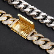 Iced Out Moissanite Diamond Bubble Chain