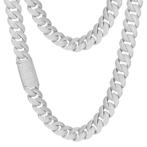 Iced Out Moissanite Diamond Bubble Chain