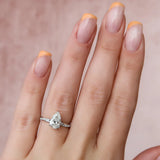 Twisted Style Pear Cut Moissnaite Engagement Ring