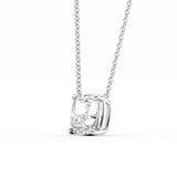 Solitaire Moissanite Cushion Cut Pendant