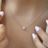 Solitaire Moissanite Cushion Cut Pendant