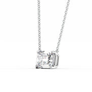 Moissanite Solitaire Emerald Cut Pendant Gift For Her