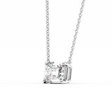 Moissanite Solitaire Emerald Cut Pendant Gift For Her