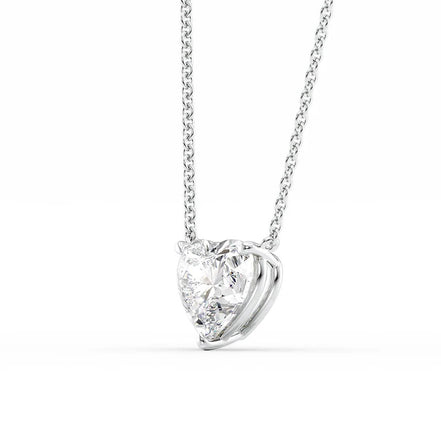 Solitaire Moissanite Heart Cut Pendant Gift For Her