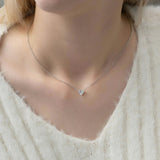 Solitaire Moissanite Heart Cut Pendant Gift For Her