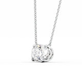Oval Cut Moissanite Solitaire Pendant For Women