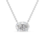 Oval Cut Moissanite Solitaire Pendant For Women
