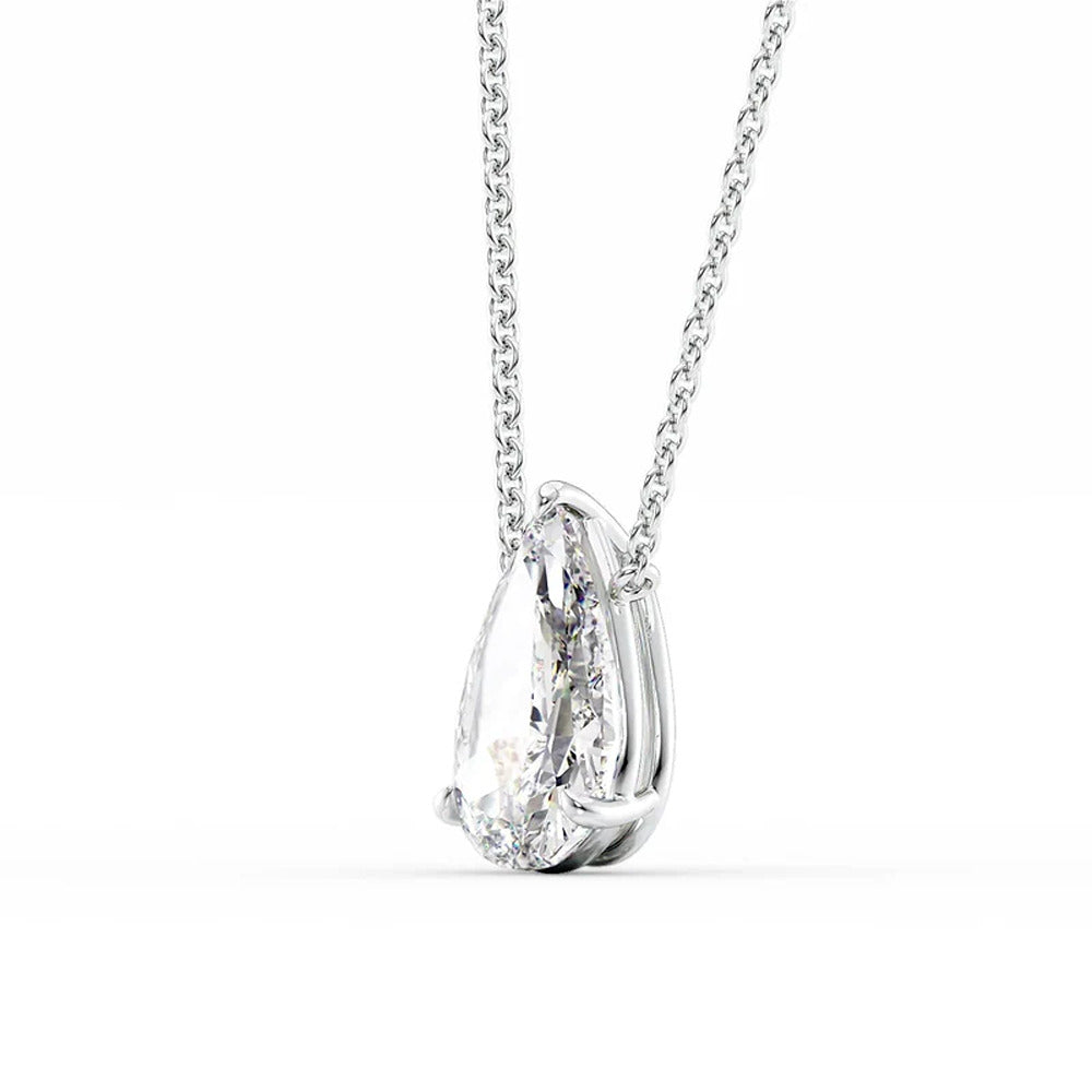 Pear Cut D Color Moissanite Solitaire Pendant