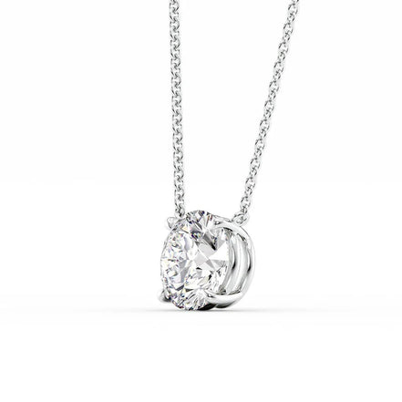 925 Sterling Silver Moissanite Solitaire Pendant For Women