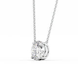 925 Sterling Silver Moissanite Solitaire Pendant For Women