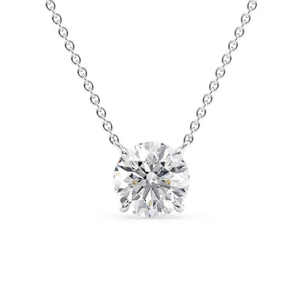 925 Sterling Silver Moissanite Solitaire Pendant For Women