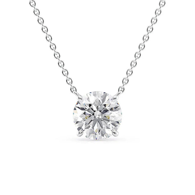 925 Sterling Silver Moissanite Solitaire Pendant For Women