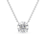 925 Sterling Silver Moissanite Solitaire Pendant For Women