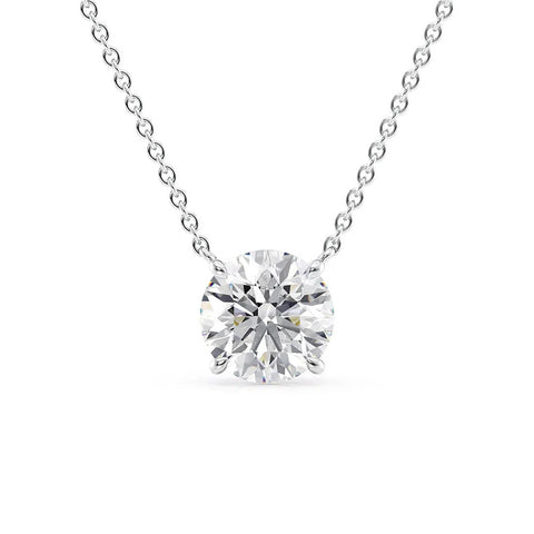 925 Sterling Silver Moissanite Solitaire Pendant For Women