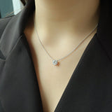 925 Sterling Silver Moissanite Solitaire Pendant For Women