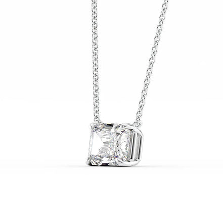 Hidden Halo Radiant Cut Moissanite Diamond Pendant