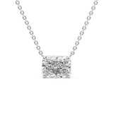 Hidden Halo Radiant Cut Moissanite Diamond Pendant