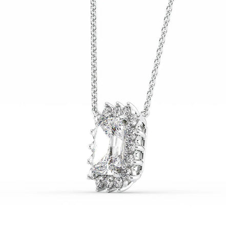 Elegant And Fancy Style Radiant Cut Moissanite Pendant