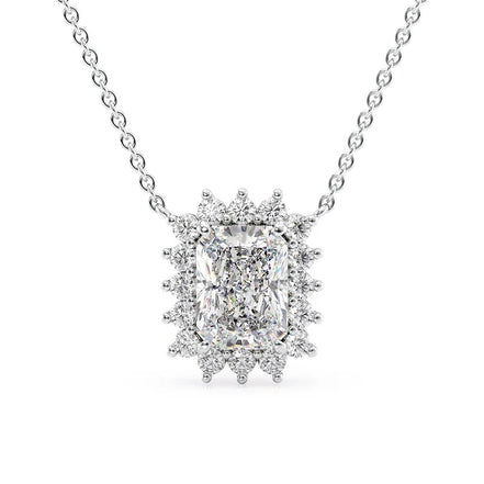 Elegant And Fancy Style Radiant Cut Moissanite Pendant