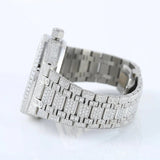 Iced Out Fully Moissanite Hip Hop Bust Down Wrist Watch
