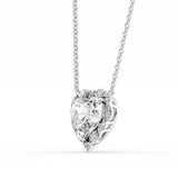 Heart Cut VVS1 Moissanite Unique Halo Pendant