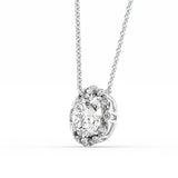 D Color Moissanite Round & Marquise Cut Unique Pendant