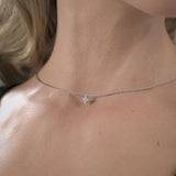 Four Stone Moissanite Round Cut Fancy Pendant