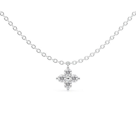 Four Stone Moissanite Round Cut Fancy Pendant