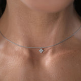 Four Stone Moissanite Round Cut Fancy Pendant