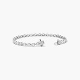 Pear Cut Bezel Set Moissanite Diamond Bracelet For Her