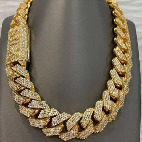 Iced Out Moissnaite Chain Necklace Customized Hip Hop Jewelry